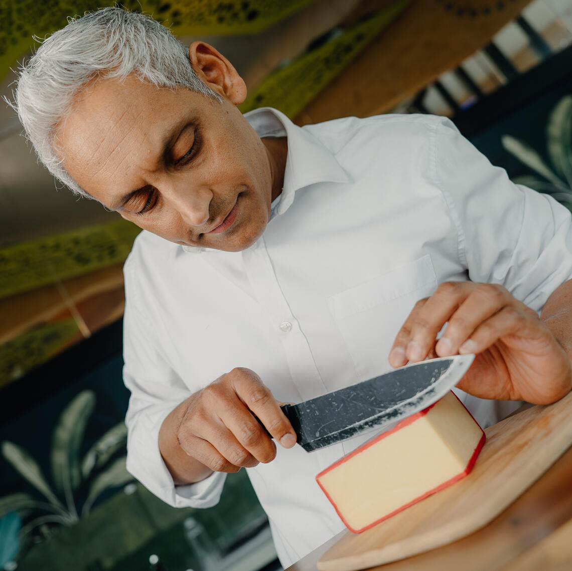 A shot from Cheese Knowledge Tour video for Tanny Gill, Scottish Cheese Academy